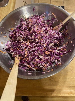 Horseradish cole slaw